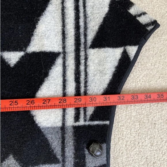 M&S INDIGO SPRING BNWOTBlack Grey Cream Cape Wrap Poncho Open-Sleeve Coat Jacket - Picture 4 of 11